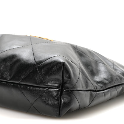 Chanel Shiny Calfskin Quilted Small Chanel 22 Black 11 of 11