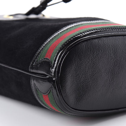 Gucci Suede Patent Web Small Ophidia Bucket Bag Black 6 of 11