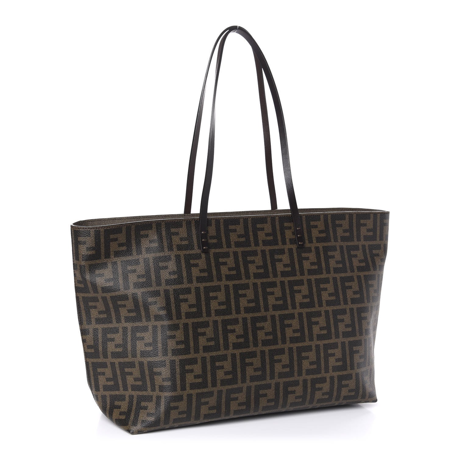 Fendi Zucca Spalmati Small Roll Tote Tobacco Moro 3 of 12