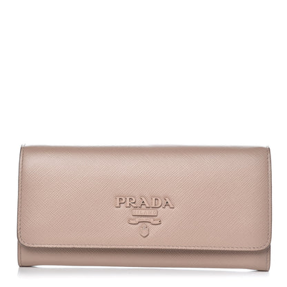 Prada Saffiano Shine Monochrome Wallet Cipria 1 of 10
