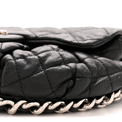 Chanel Washed Lambskin Quilted Mini Chain Around Flap Black 10 of 13