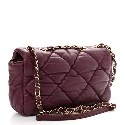 Chanel Calfskin Quilted Medium Bubbly Flap Burgundy 2 of 9