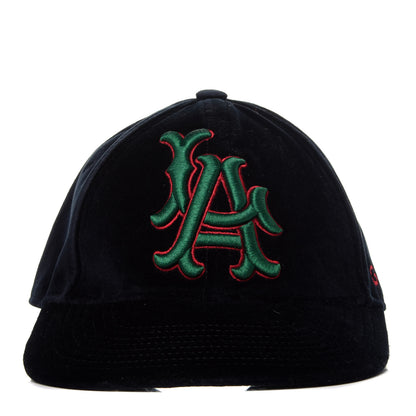 Gucci X MLB Velvet LA Dodgers Embroidered Baseball Hat 55-59 Midnight 5 of 9