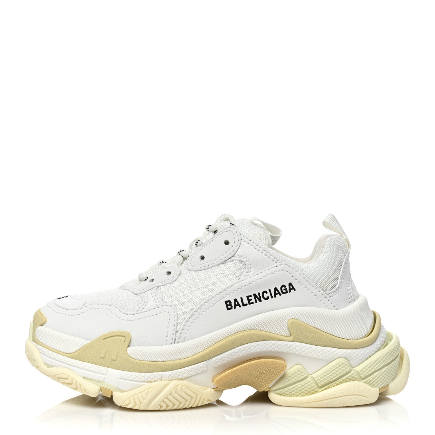 Balenciaga Fabric Mesh Womens Triple S Sneakers 35 White 1 of 8