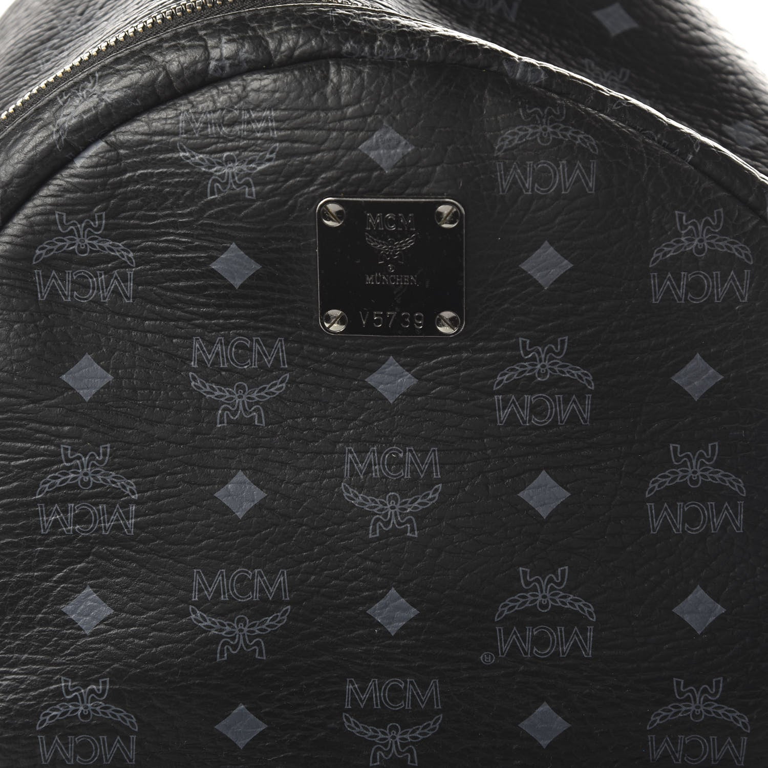 MCM Visetos Medium Stark Backpack Black 8 of 8