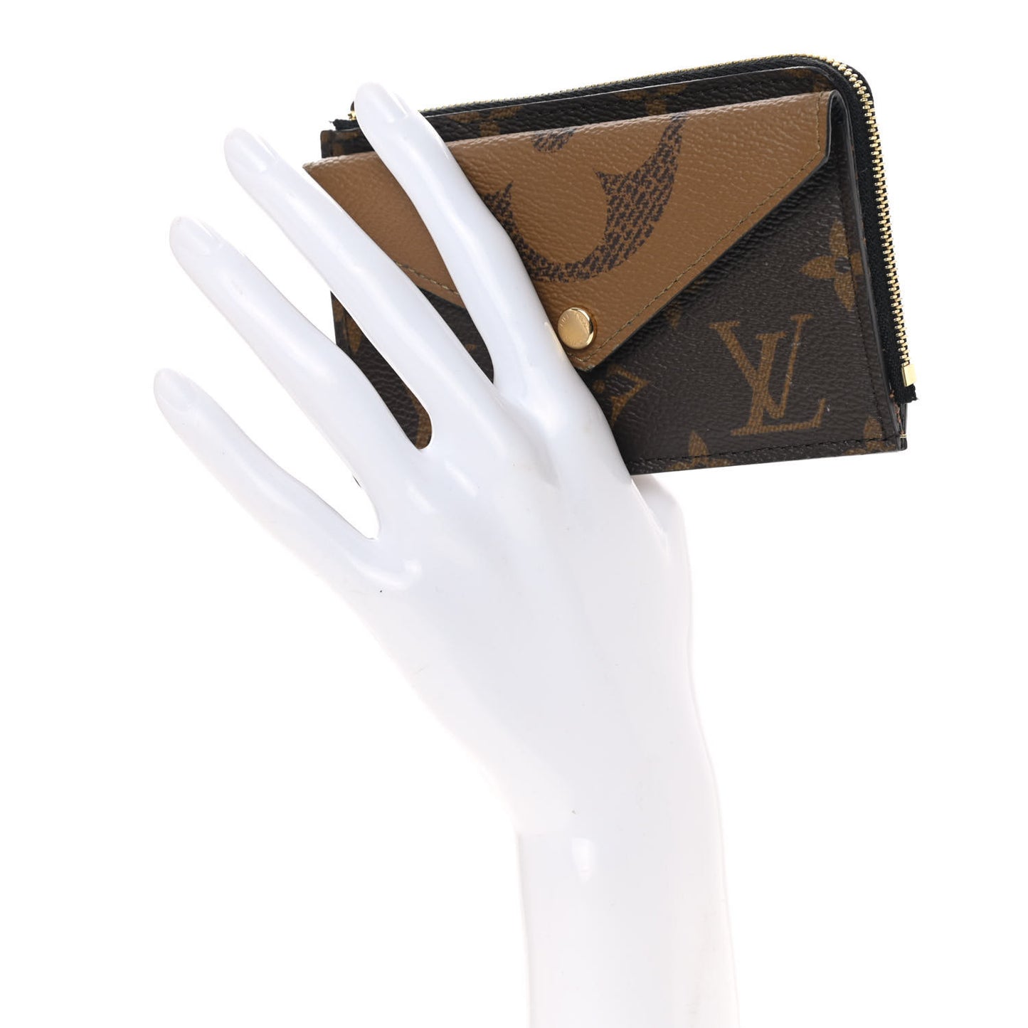 Reverse Monogram Recto Verso Card Holder Brown
