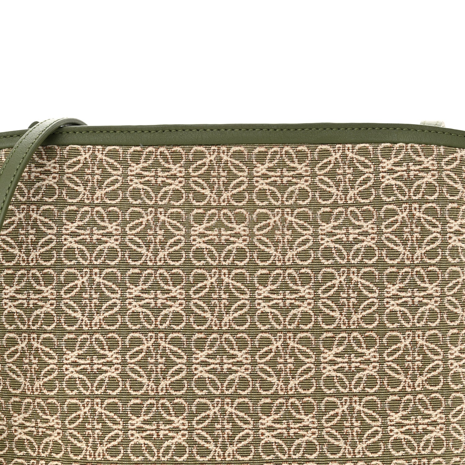 Loewe Jacquard Anagram Calfskin Mini Flamenco Knot Clutch Avocado Green 8 of 10
