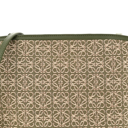 Loewe Jacquard Anagram Calfskin Mini Flamenco Knot Clutch Avocado Green 8 of 10