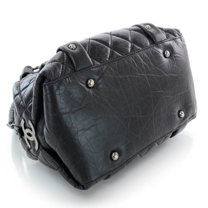 Chanel Distressed Lambskin Lady Braid Small Tote Black 4 of 9