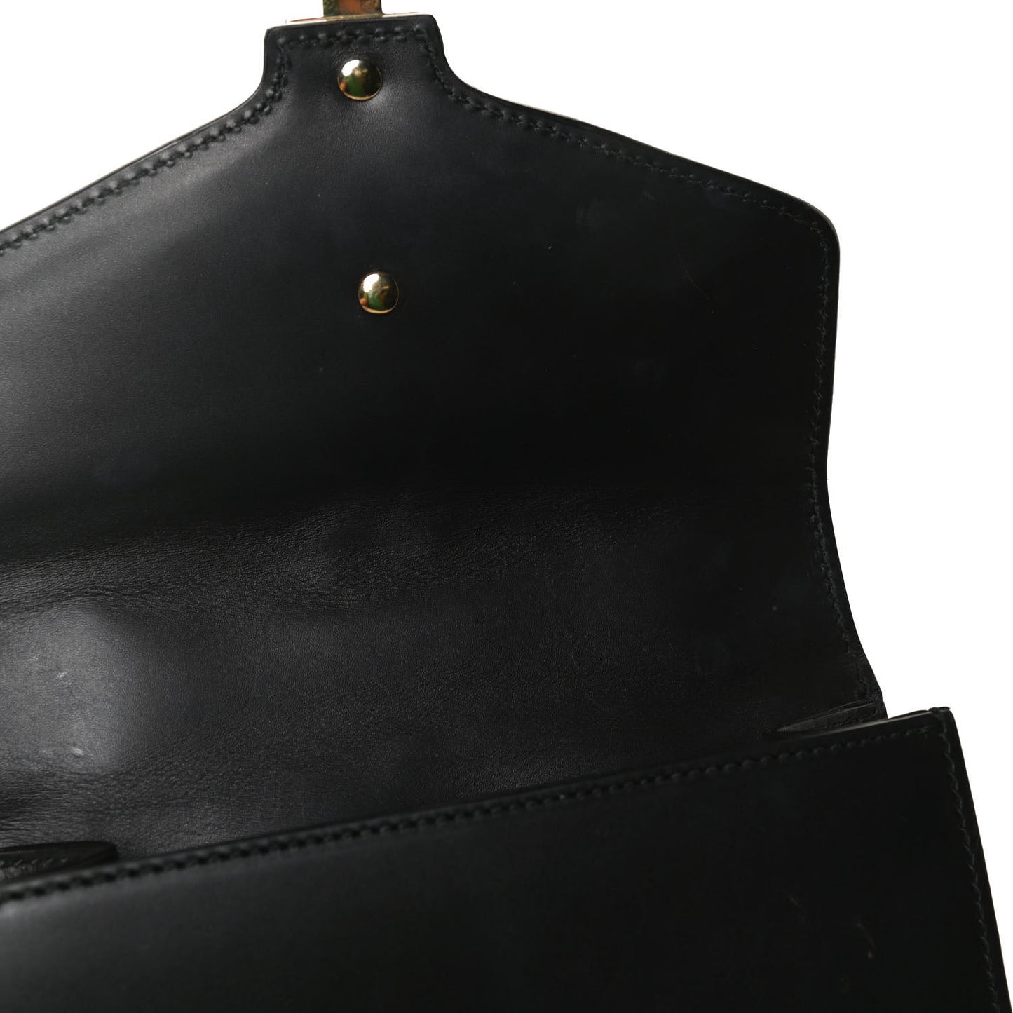 Calfskin Mini Sylvie Chain Shoulder Bag Black