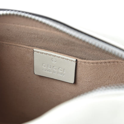Gucci Calfskin Matelasse Mini GG Marmont Chain Shoulder Bag White 8 of 11