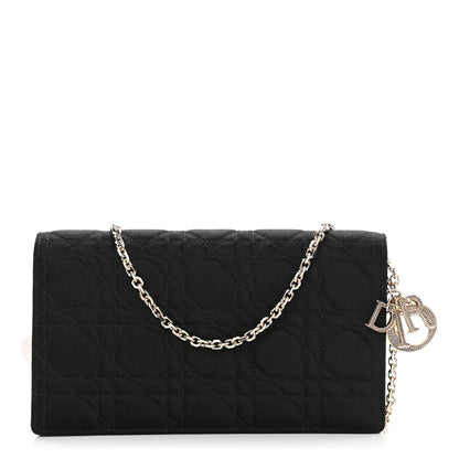 Christian Dior Satin Cannage Lady Dior Convertible Clutch Black 1 of 7