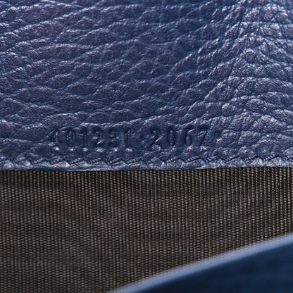 Gucci Dollar Calfskin Crystal Mini Dionysus Chain Wallet Blue Agata Black Diamond 6 of 12
