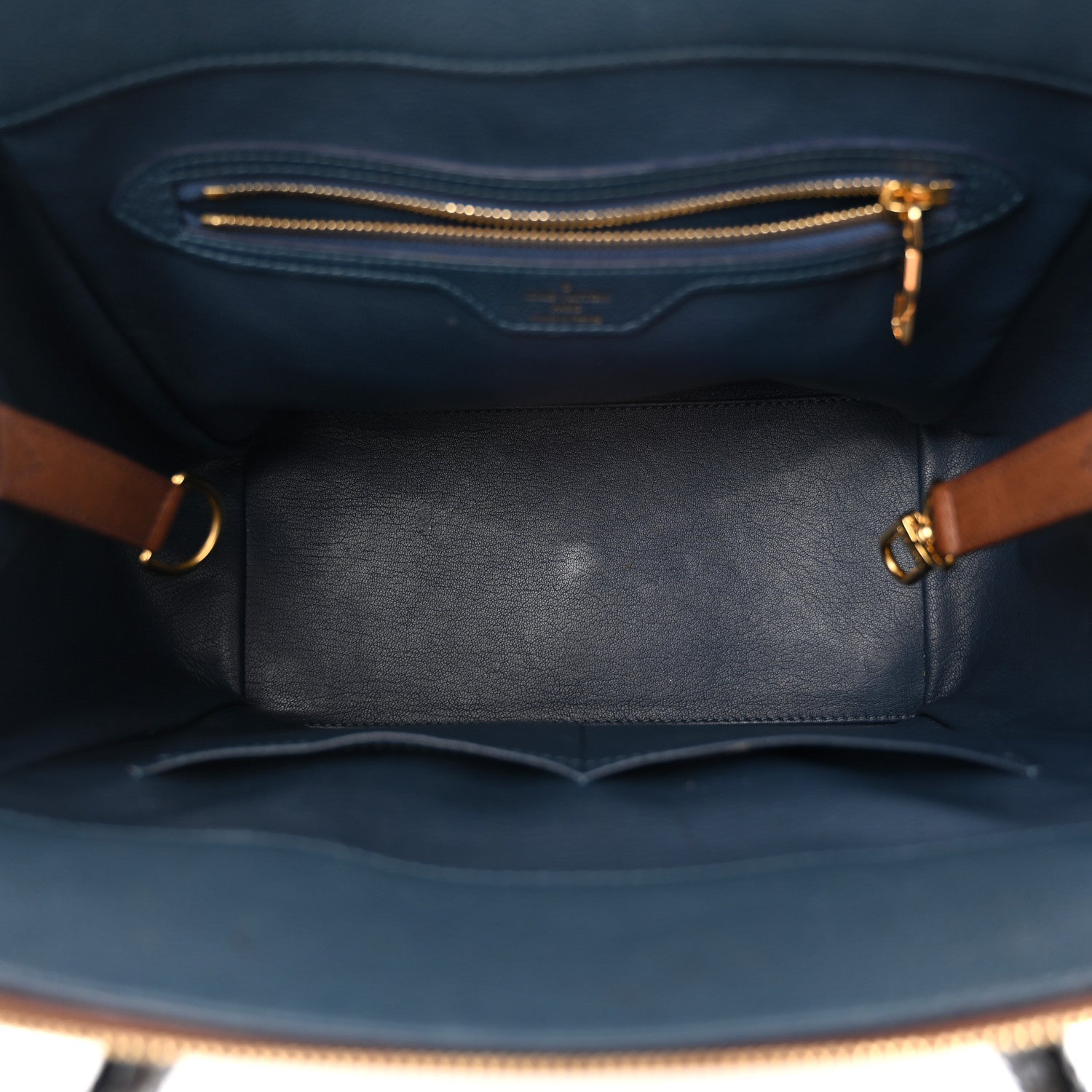 Louis Vuitton Ostrich Lizard Majestueux Tote MM Navy 5 of 13