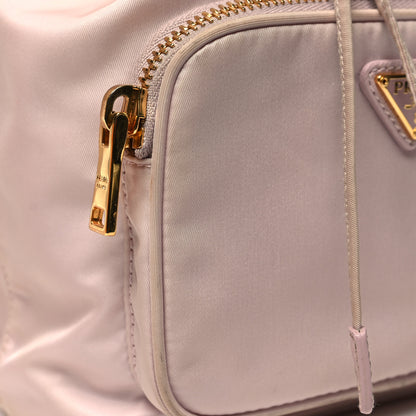 Prada Re-Nylon Saffiano Duet Bucket Crossbody Bag Alabastro 10 of 10