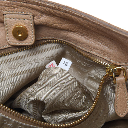 Prada Cervo Folding Tote Beige 7 of 17