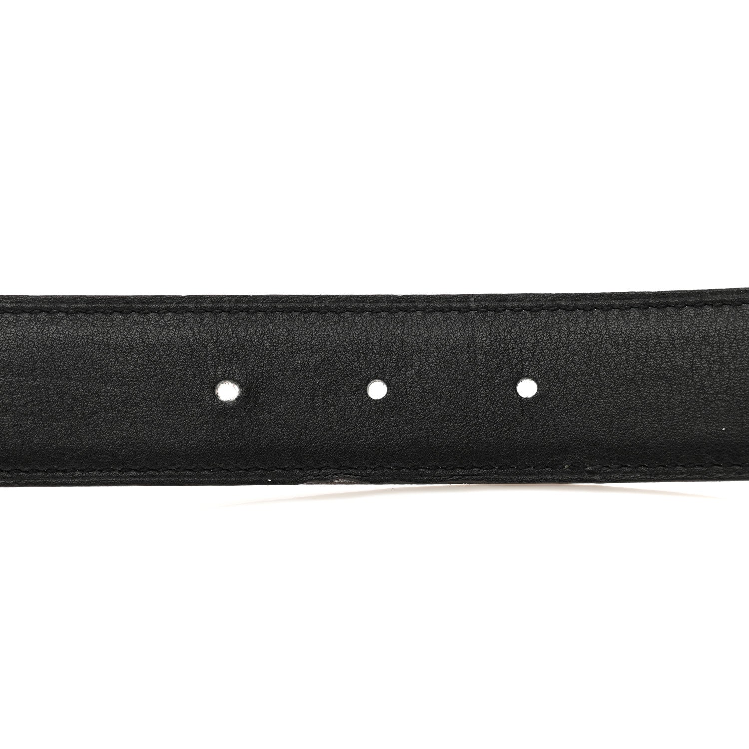 Hermes Swift Epsom 32mm Belt Strap 95 38 Black Etoupe 4 of 8