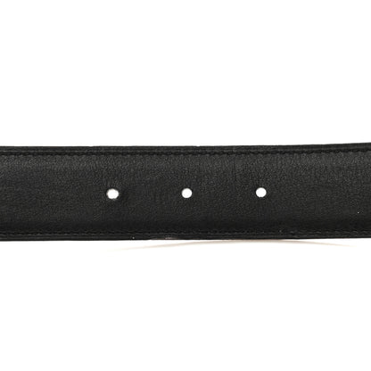 Hermes Swift Epsom 32mm Belt Strap 95 38 Black Etoupe 4 of 8