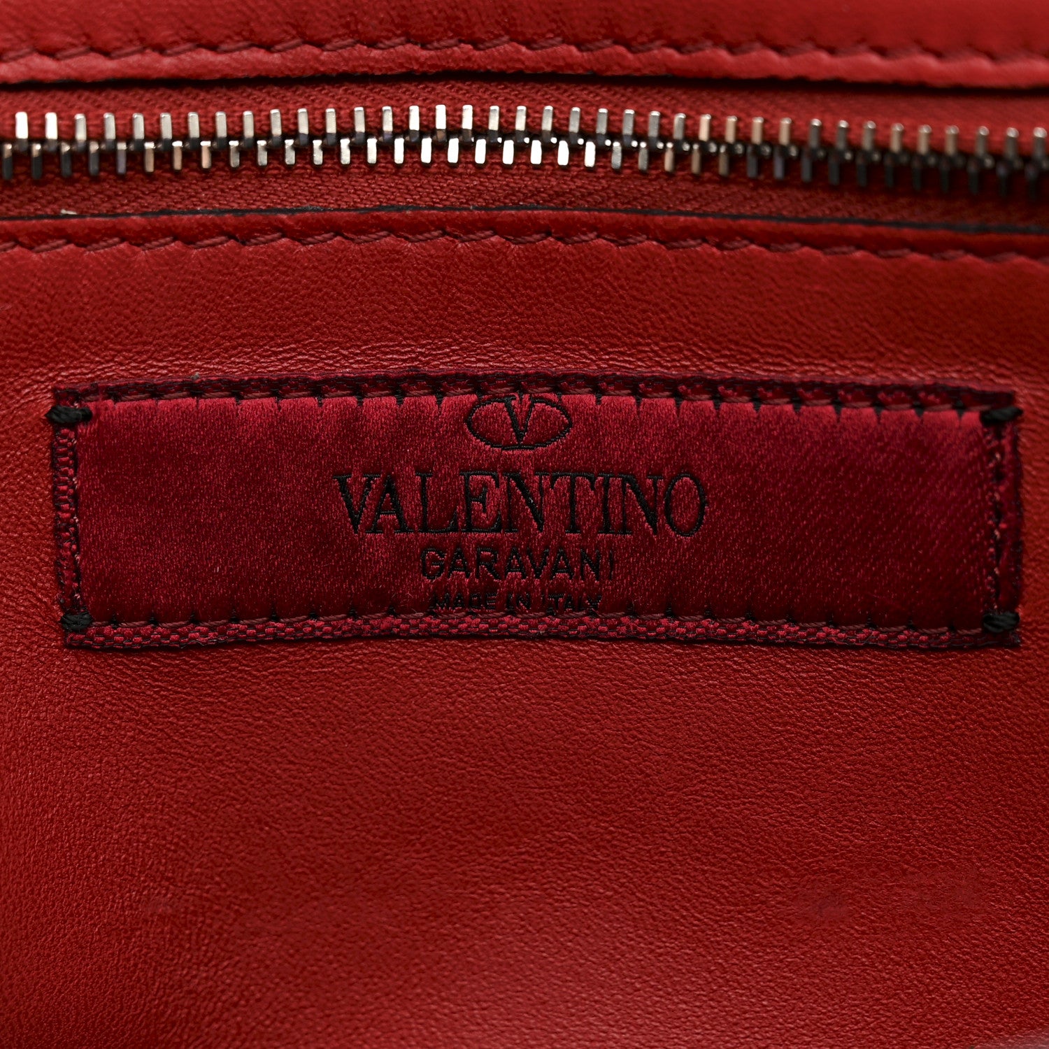 Valentino Garavani Lambskin Oil Slick Rockstud Spike Wallet on Chain Black 6 of 10