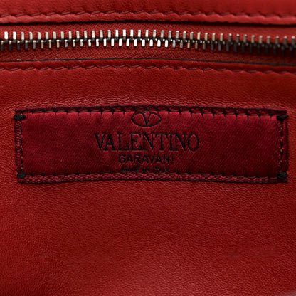 Valentino Garavani Lambskin Oil Slick Rockstud Spike Wallet on Chain Black 6 of 10