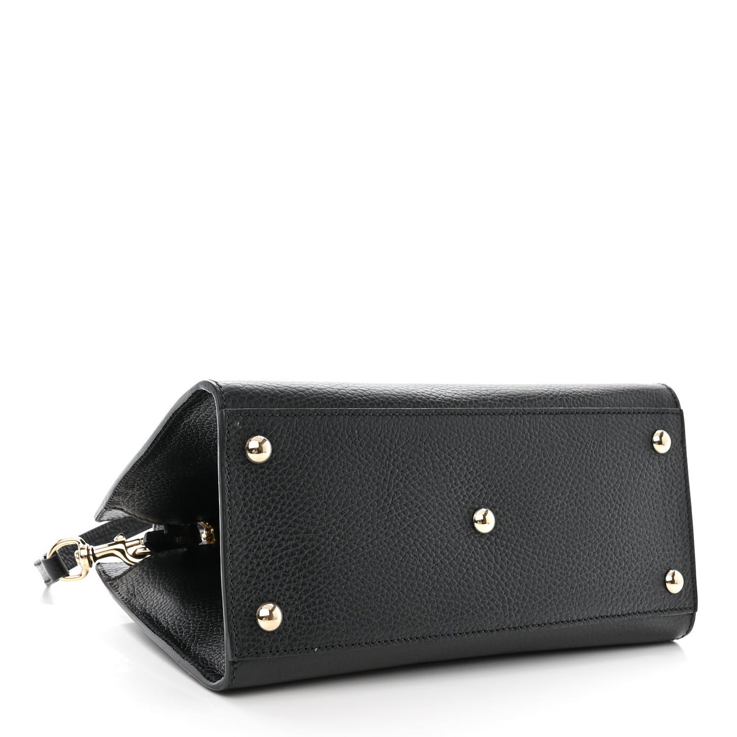 Dollar Calfskin Medium Soho Top Handle Satchel Black