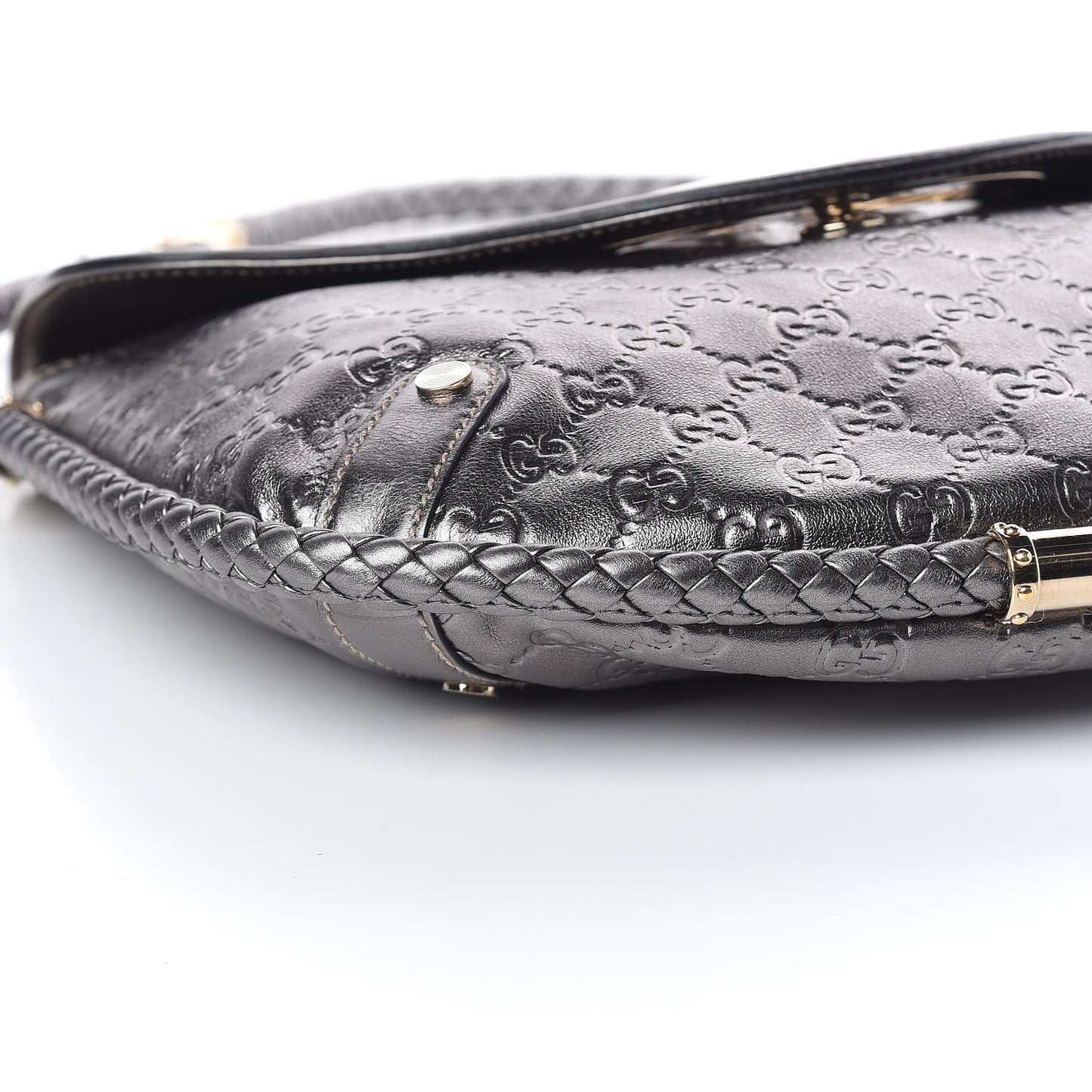 Guccissima Britt Tassel Shoulder Bag Gunmetal