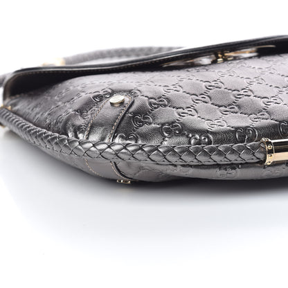 Gucci Guccissima Britt Tassel Shoulder Bag Gunmetal 5 of 10