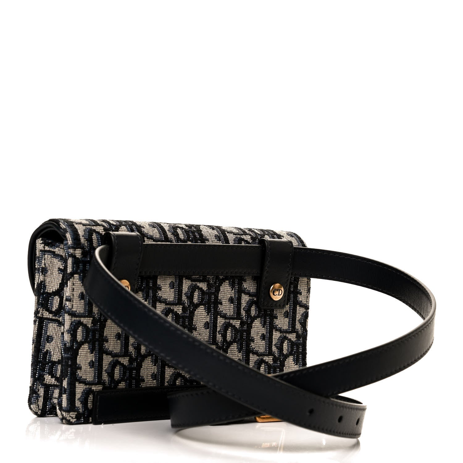 Christian Dior Oblique Saddle Belt Bag Blue 2 of 11