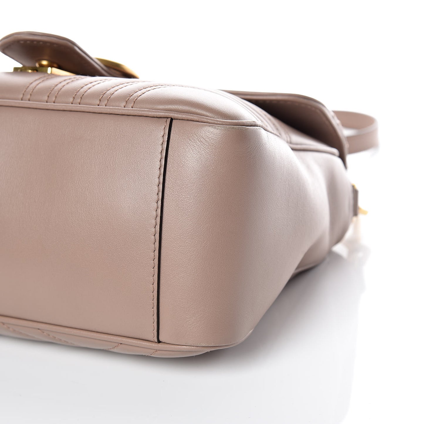 Calfskin Matelasse Small GG Marmont Top Handle Shoulder Bag Porcelain Rose