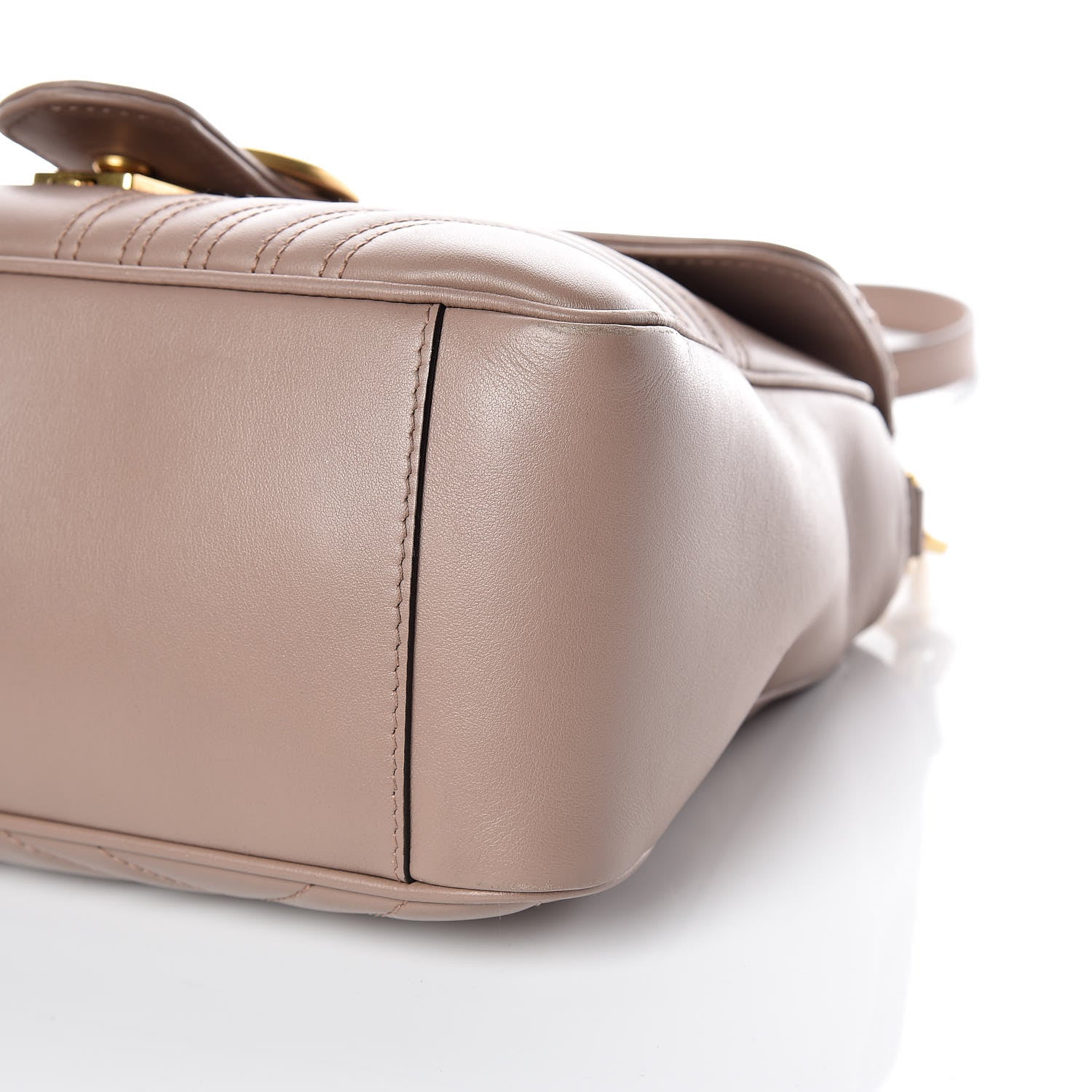 Gucci Calfskin Matelasse Small GG Marmont Top Handle Shoulder Bag Porcelain Rose 7 of 20
