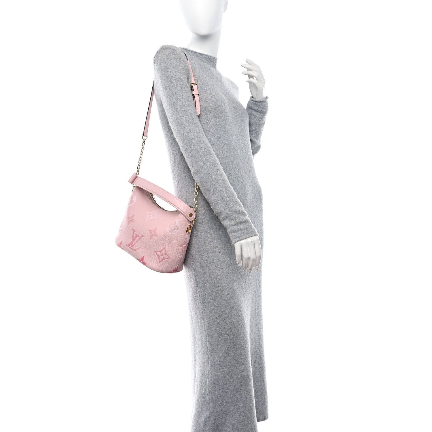 Louis Vuitton Empreinte Monogram Giant By The Pool Marshmallow Hobo PM Bouton De Rose 2 of 8