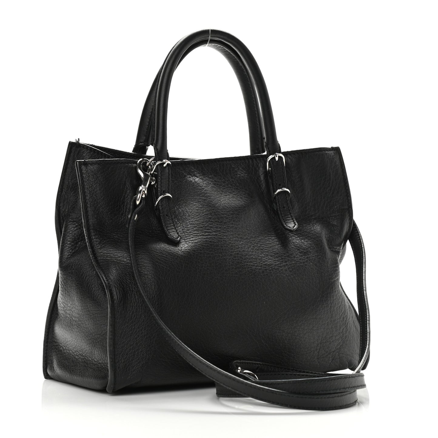 Calfskin Papier Mini A4 Tote Black
