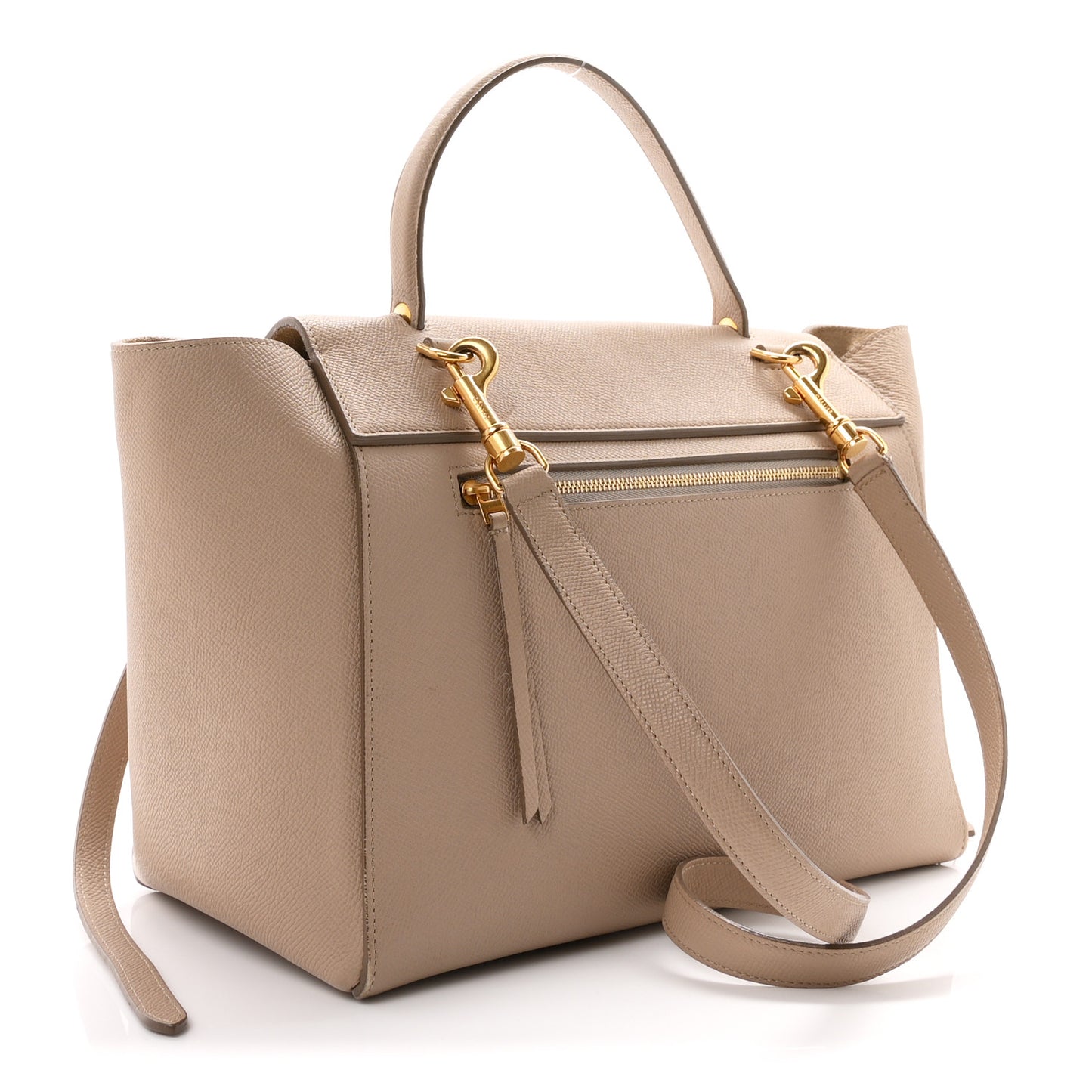 Grained Calfskin Mini Belt Bag Light Taupe