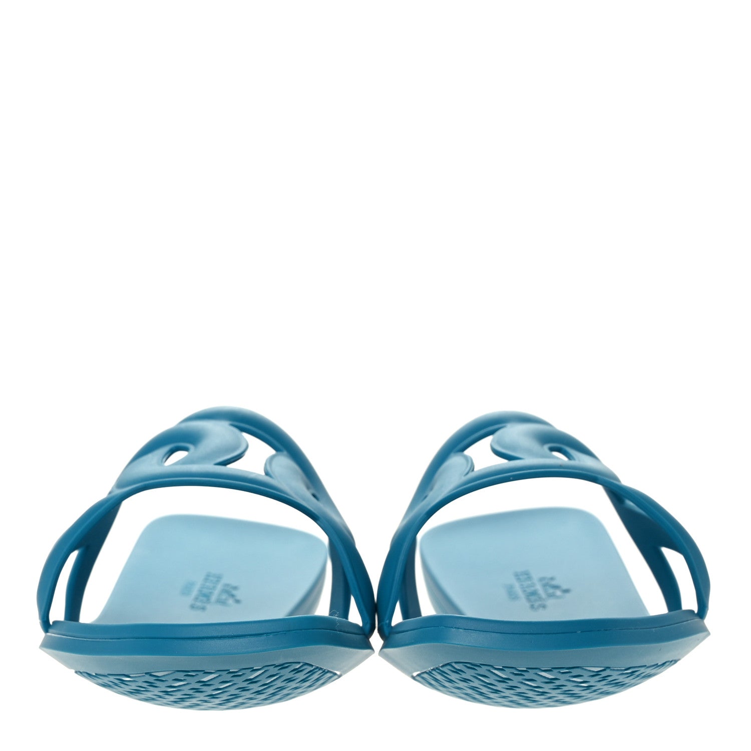 Hermes Rubber Aloha Sandals 37 Bleu Vif 2 of 8