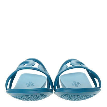 Hermes Rubber Aloha Sandals 37 Bleu Vif 2 of 8