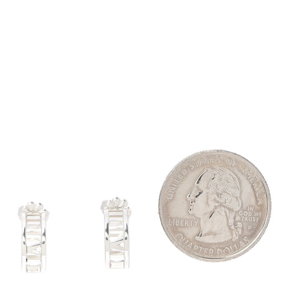 Tiffany Sterling Silver Small Atlas Open Hoop Earrings 2 of 7