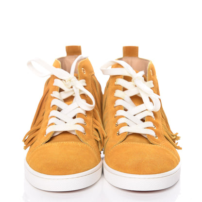 Christian Louboutin Suede Frangine Crosta Flat Sneakers 37.5 Full Moon 2 of 16