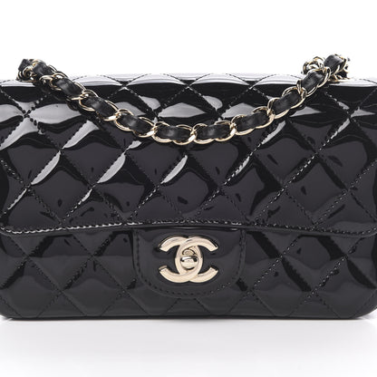Chanel Patent Calfskin Quilted Mini Rectangular Flap Black 8 of 12