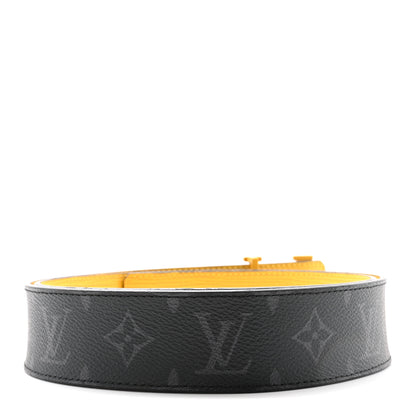 Louis Vuitton Monogram Eclipse Epi 40mm LV Initiales Reversible 100 40 Belt Yellow 2 of 5