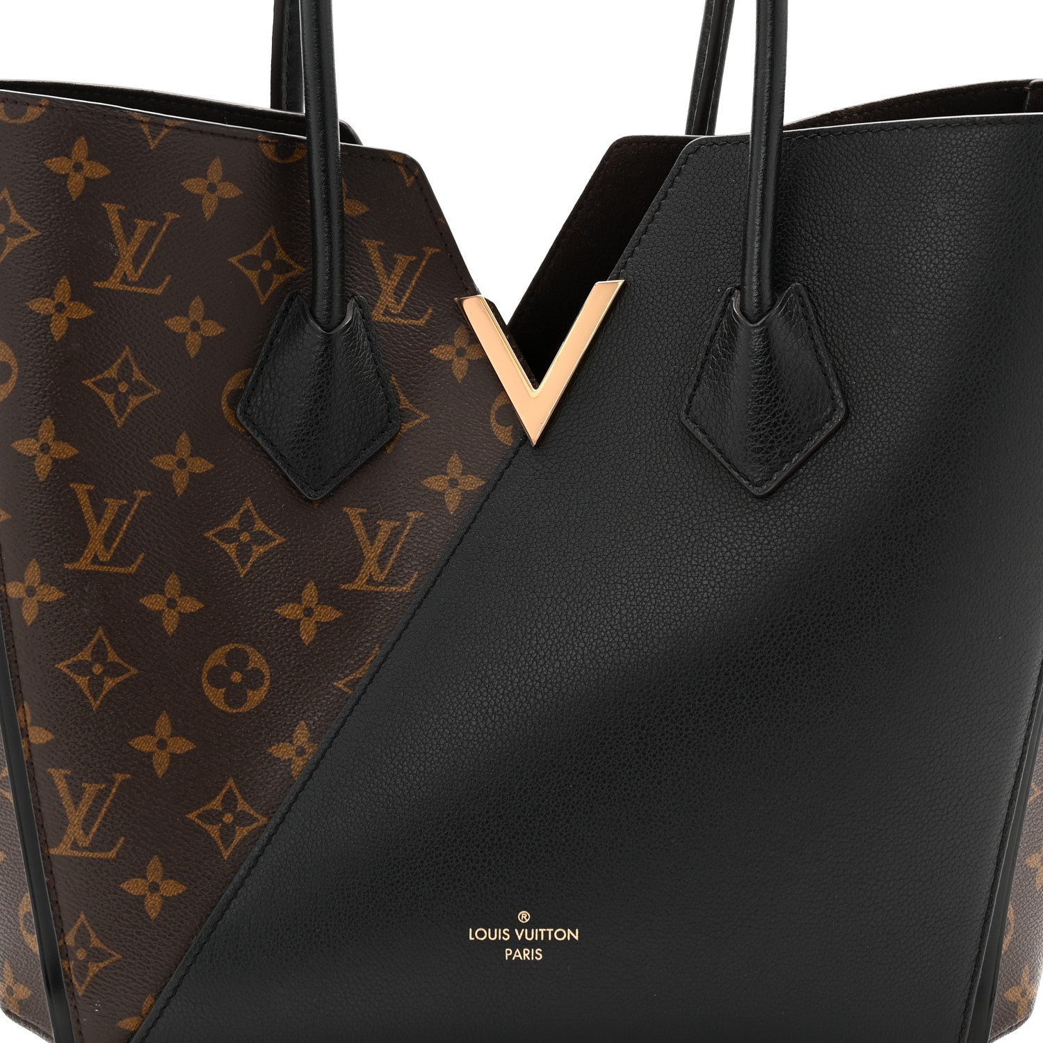 Louis Vuitton Calfskin Monogram Kimono Tote Black 7 of 9