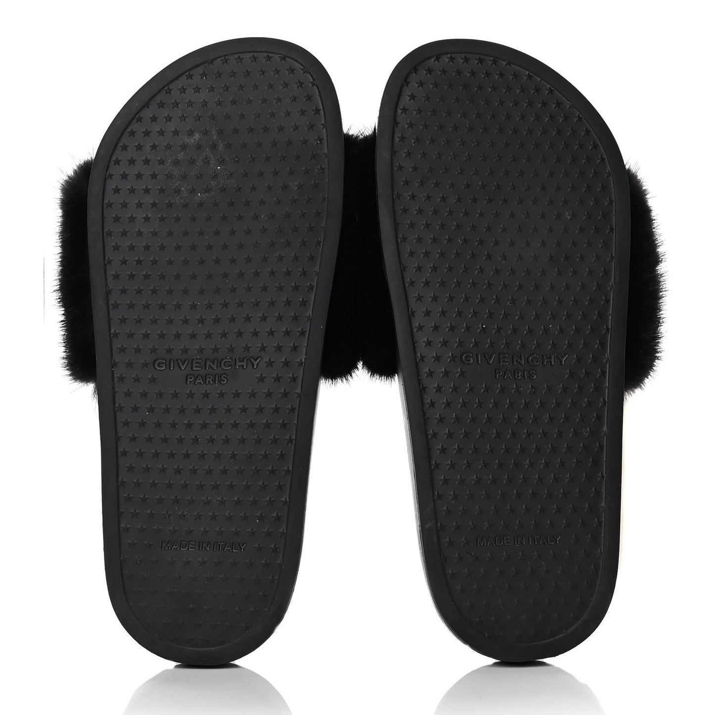Mink Rubber Slide Sandals 37 Black