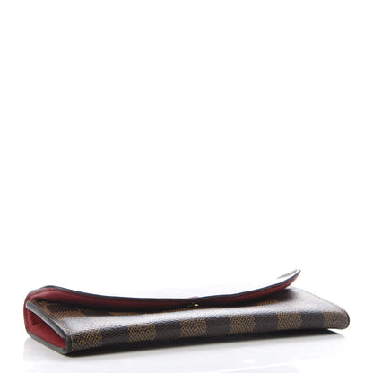 Louis Vuitton Damier Ebene Emilie Wallet Red 4 of 9