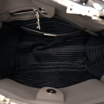 Prada Glace Calf Twin Pocket Tote Argilla 5 of 15