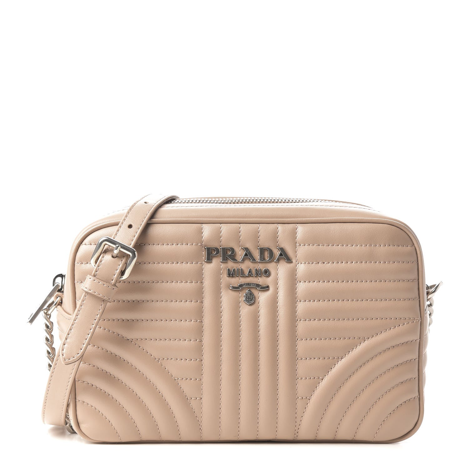 Prada Soft Calfskin Diagramme Camera Bag Cipria 1 of 9
