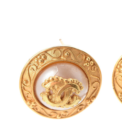 Chanel Pearl CC Round Earrings Gold 6 of 8