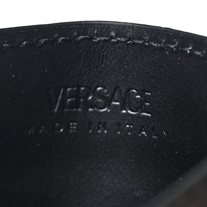 Versace Calfskin Logo Card Holder Black 6 of 7