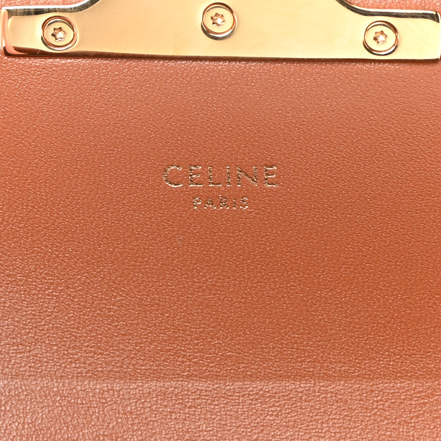 Canvas Calfskin Triomphe Shoulder Bag Tan