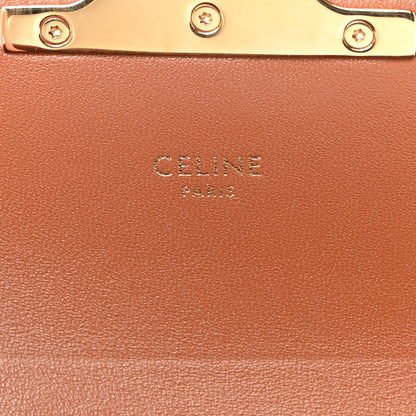 Celine Canvas Calfskin Triomphe Shoulder Bag Tan 6 of 11