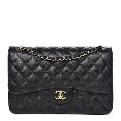 Chanel Caviar Quilted Jumbo Double Flap Black 1 of 10