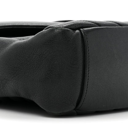 Saint Laurent Sheepskin Matelasse Chevron Monogram Large College Satchel Black 11 of 17